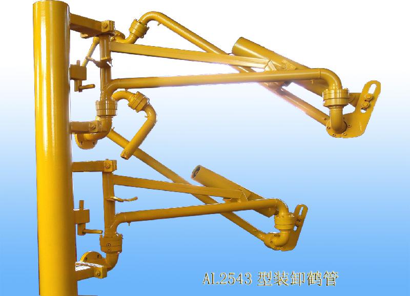 山東菏澤定制采購的一批AL2543底部裝卸甲醇鶴管已發往使用現場(1)